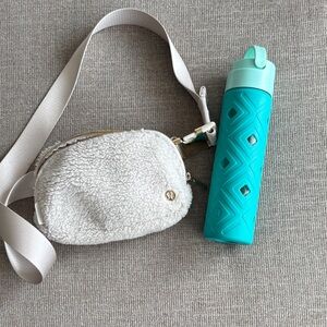 Lululemon Sherpa Crossbody Bag and Lululemon Athletica Teal Glass Water Bottle